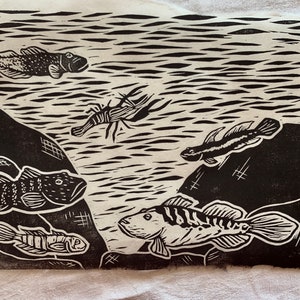 Hawaiian Goby ('o'opu) Blockprint