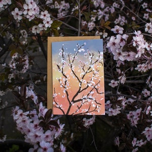 Biglietto "First Blossom", biglietto d'auguri, greeting card, spring, mother’s day, festa della mamma, buon compleanno, happy birthday