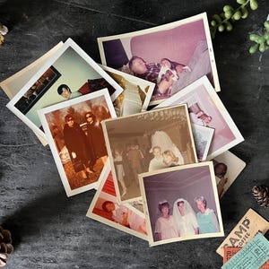 12 Vintage Colour Photos Pack - Mixed Lot 1960s 1970s USA UK - People Fashion Interiors - Social History Family Snapshots - Americana Crafts
