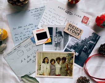 7-Piece Mystery Vintage Ephemera Pack: Handwritten Letter, Postcard, Vintage Photos -Vintage History Gifts - Unique Retro Birthday Gift