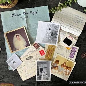 Pack d'éphémères en papier vintage véritable - Photos - lettres d'amour - colis mystère - journal indésirable - travaux manuels d'art et d'artisanat - scrapbooking - années 50 60 70