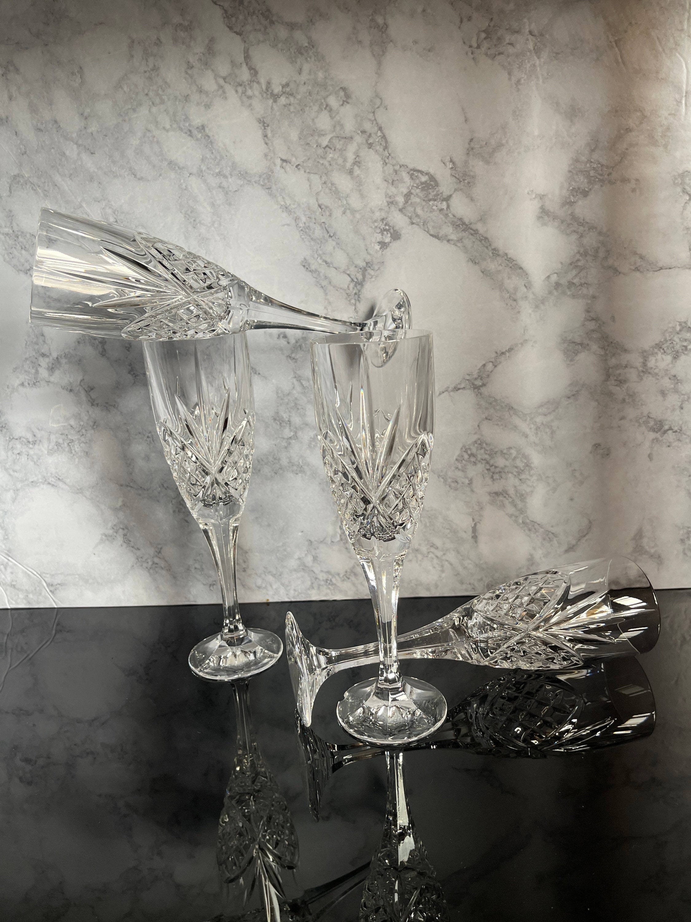 Godinger | Dining | Crystal Legends Pr 24 Lead Crystal Champagne Flutes By Godinger Silver Art New 63e92d1b7fc3ac23aebeb8cc