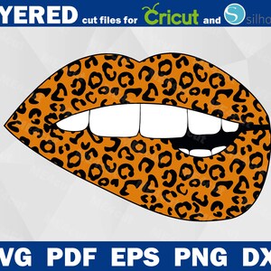 Mouth Sparkling Lips SVG Full Lip Cut Files for Cricut. Biting Lips Sparkle Feminine