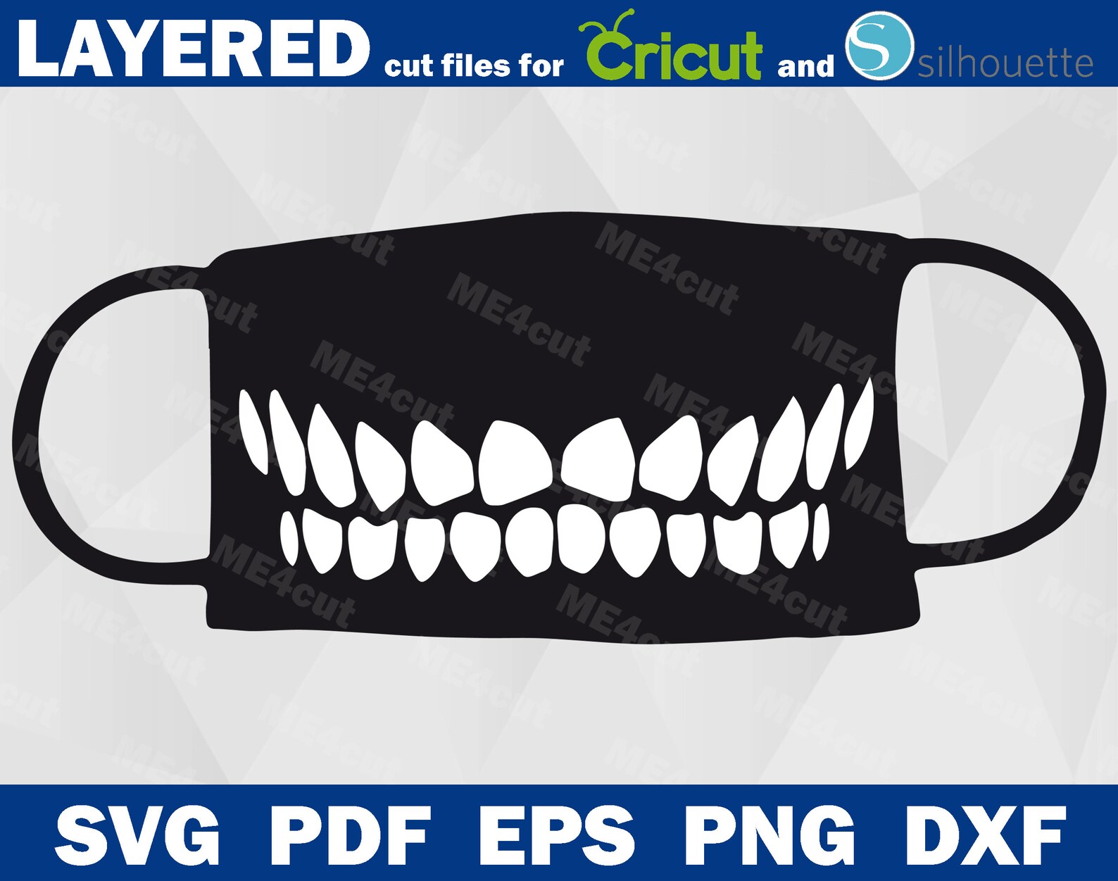 Face Mask Svg Teeth Mask Svg Funny Face Mask Design Cut Etsy