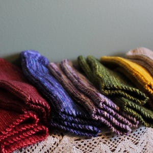 Handmade Crochet Mittens Merino Wool Fine Yarn | Seven Colors Available