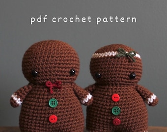 Gilbert & Gertie Gingerbread Friends | Amigurumi Crochet Pattern (PDF Download)