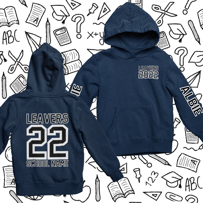 School College Leavers Hoodies 2023 23 Personalised With Etsy