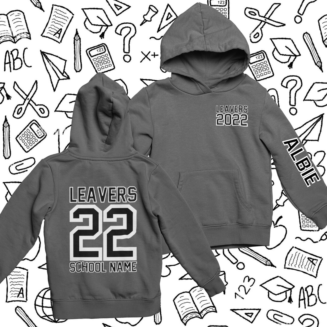 School College Leavers Hoodies 2023 23 Personalised With Etsy