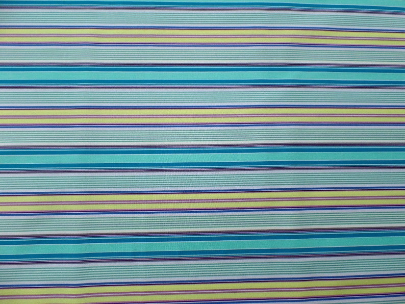 Cotton Fabric Blue and Yellow Stripes Poetica Spirited Verse Azure by Art Gallery image 2