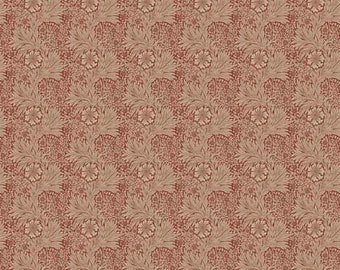 William Morris Fabric, Marigold Red, Kelmscott Collection