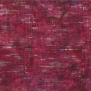 Tela de Algodón Batik Estampado Bitmap Bermellón Hoffman Fabrics