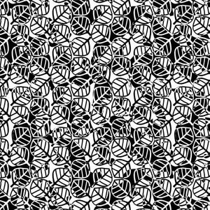 Cotton Fabric Optical Leaves Black and White by RJR Fabrics Gray Matter Collection