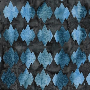 Island Batik Fabric Blanket Diamond Smoke Faded Blue Jeans Collection