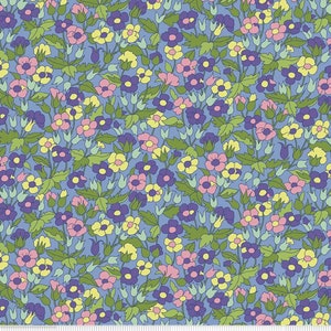 Liberty of London Fabric for Quilting The Carnaby Collection Pink and Lilac Piccadilly Poppy D 04775941D