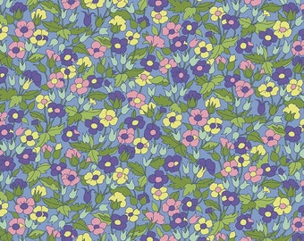 Liberty of London Fabric for Quilting The Carnaby Collection Pink and Lilac Piccadilly Poppy D 04775941D