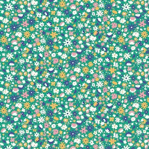 Liberty of London Fabric for Quilting The Carnaby Collection Bloomsbury Blossom C Green 04775949C