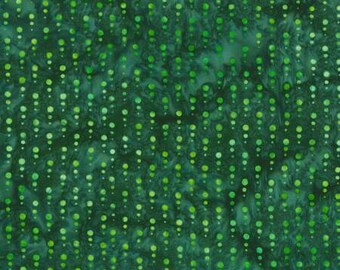 Tessuto di cotone batik "Unisci i puntini verde" di Lunn Studios per Robert Kaufman