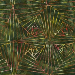 以下が含まれることがあります： 緑、黄色、赤のカラーパレットを使用した抽象的な幾何学模様。パターンは、重なり合った正方形と三角形で構成されています。