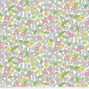 Tessuto Liberty of London per quilting, collezione Carnaby, Piccadilly Poppy, colori pastello 04775941C