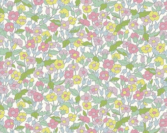 Liberty of London Fabric for Quilting The Carnaby Collection Piccadilly Poppy Pastel Colors 04775941C