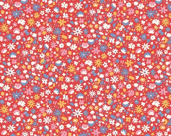 Liberty of London Fabric for Quilting The Carnaby Collection Bloomsbury Blossom D Red 04775949D