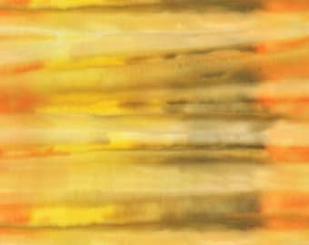 Cotton Indonesian Batik Fabric Sunrays Aurora Yellow, Anthology Fabrics