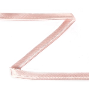 Lip Cord-Edge, Flanged Bias Piping Cord Satin Trim, By the Meter, Choose Color 80 - Salmon
