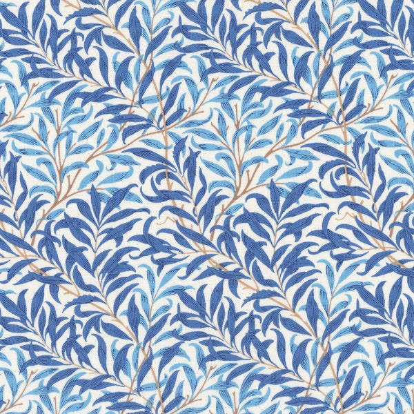 William Morris Fabric, Willow Boughs Blue, Wandle Collection, Freespirit
