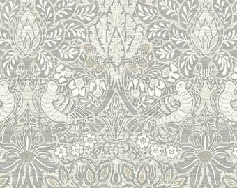 William Morris Fabric, Pure Dove and Rose Taupe, Hawkdale Collection, FreeSpirit
