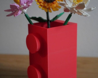 Vase pour fleurs en briques LEGO, Cadeau fait main, décoration de chambre ou salon