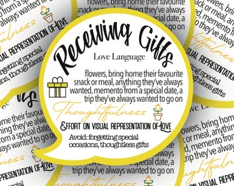 Receiving Gifts Magnet| Love Language| Fridge Magnet| Relationships| Daily Reminders