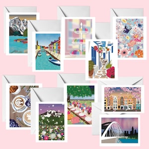 Cartes de voeux illustrées| Art numérique| Cartes|
