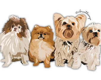 Retrato digital personalizado de mascota / Impresión artística personalizada de mascota