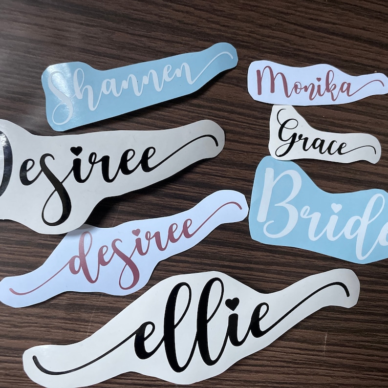 Name Permanent Vinyl Sticker Custom Name Vinyl Decal Name Decal Vinyl