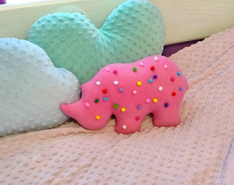 Elephant cookies mother's day gift,Sprinkle Animal Cookies Crackers, Throw Pillows with pom-pom, Camel sprinklers Cookies Animals, mother's