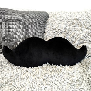 Black Mustache Pillows, Plush Moustache Cushion, Gifts For Father's Day, Fun Pillow, Photo moustache Pillow, Handmade Moustache Cushions