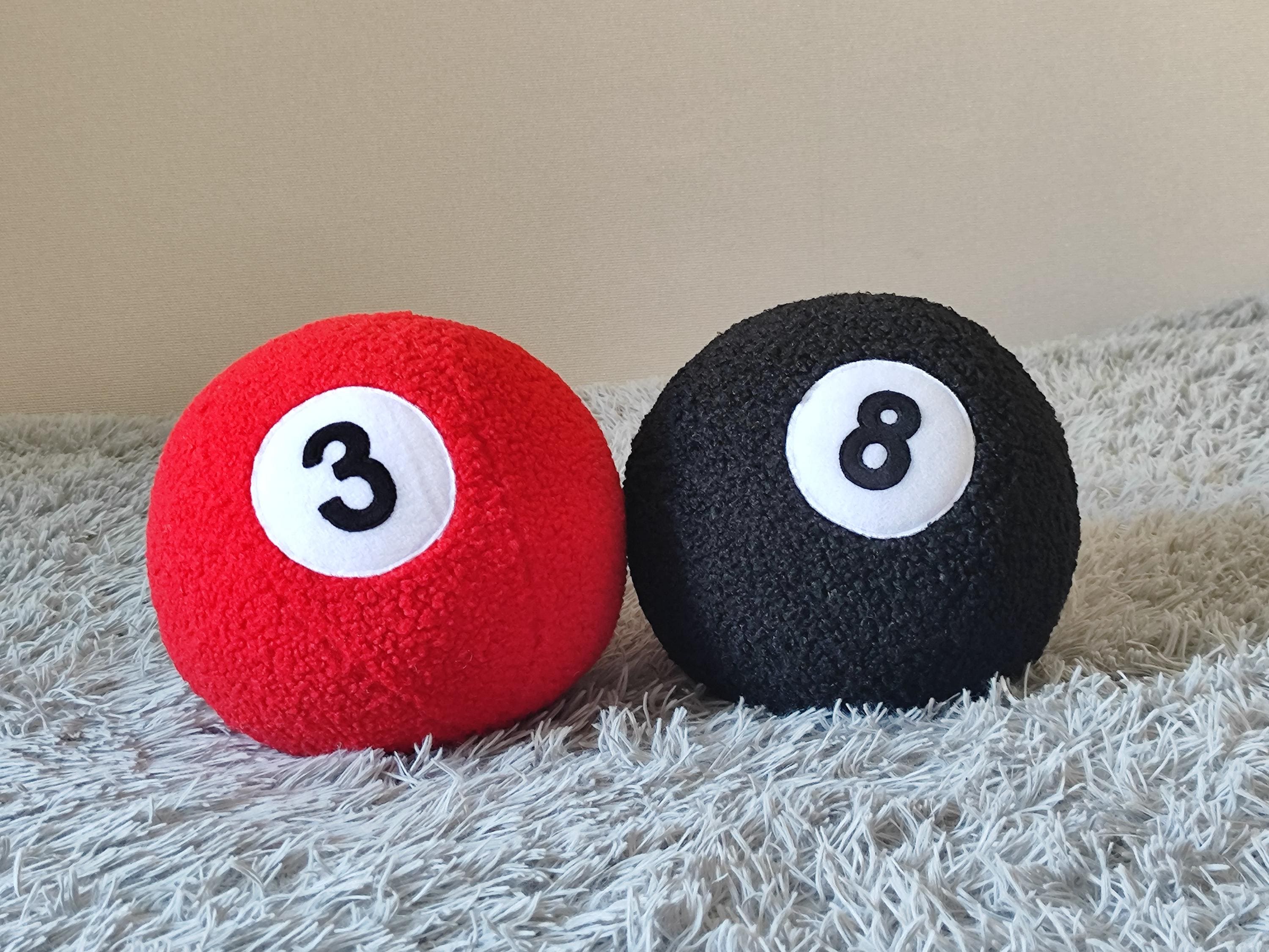 Sherpa 8 Ball Pillow, Magic Eight Ball Cushion, 3 Ball Pillows