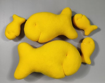 Goldfish Cracker Pillow: Handmade Fleece Play Food Toy