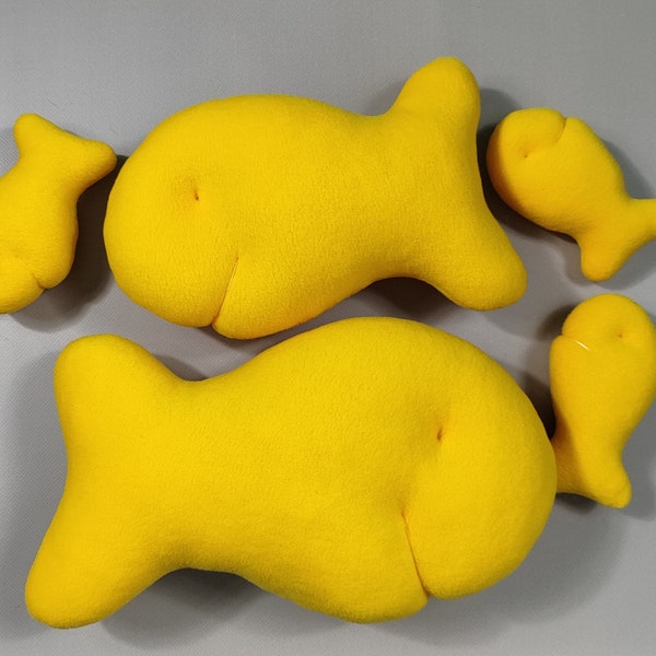 Goldfish Cracker Pillow, Cracker Pillow, unique Pillow, Play Food Toy, Cheese Gold fish Cracker Plush, cookie Biscuit Pillow, Food Pillow