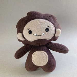 Handmade Bigfoot Plush Toy: Soft Sasquatch Monster Pal