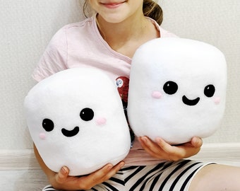 Cute Marshmallow plush pillow, kawaii soft Marshmellow toy, food toy pillow, gift for mom