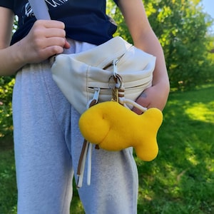 Goldfish Cracker Plush Keychain: Cheese Cracker Food Toy