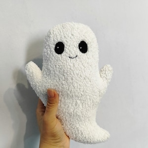 Halloween Ghost stuffie toy, cuddly ghost cat plush, boo basket, Stuffed Plush Ghost Gift Pillows, kids halloween decor, halloween gift