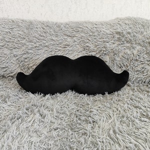 Black Mustache Pillows, Plush Moustache Cushion, Gifts For Father's Day, Fun Pillow, Photo moustache Pillow, Handmade Moustache Cushions