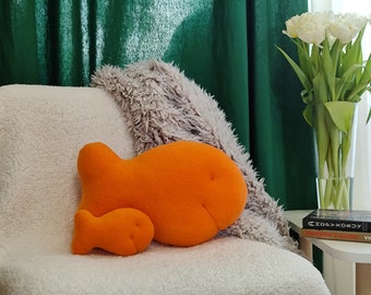 Goldfish Cracker Pillow, Cheese Gold fish Cracker Plush, Biscuit Pillow, Cracker Pillow, Food Pillow, Play Food Toy