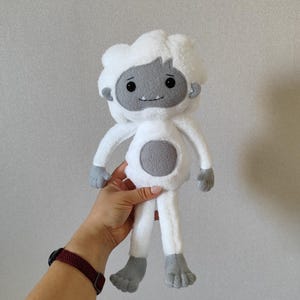 Yeti Plush: white Bigfoot Stuffed Animal with Accessories, Bigfoot toy