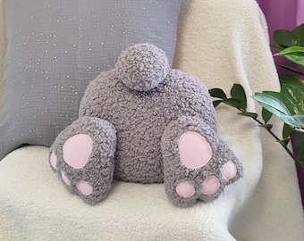 Bunny Butt Pillow: Sherpa Plush Easter Spring Decor