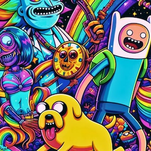 adventure time digital poster art