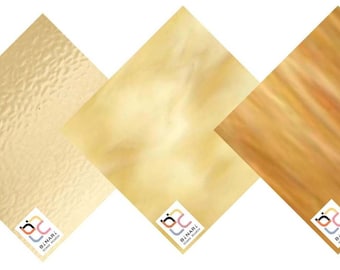 8x12 Amber Variety Glass Sheet - 4 Pack