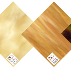 4 Pack Amber Variety Stained Glass Sheet and Mosaic Glass